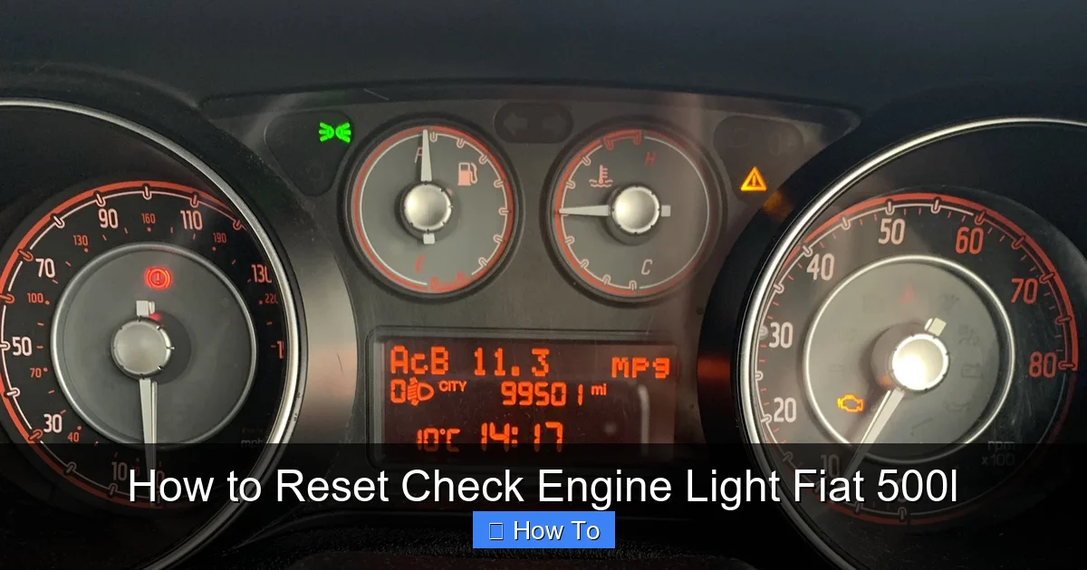 How to Reset Check Engine Light Fiat 500l