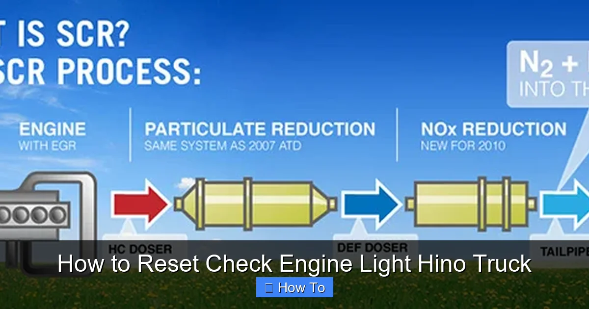 How to Reset Check Engine Light Hino Truck