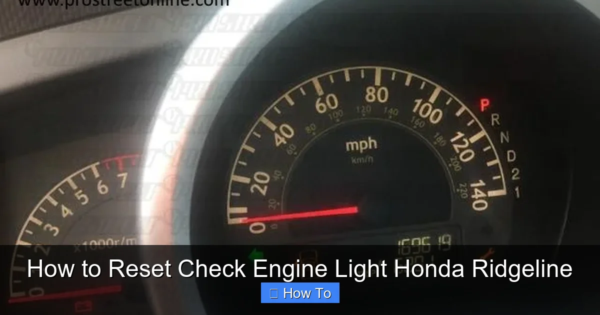 How to Reset Check Engine Light Honda Ridgeline