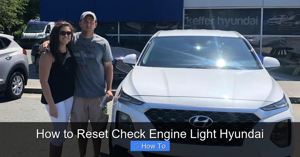 How to Reset Check Engine Light Hyundai