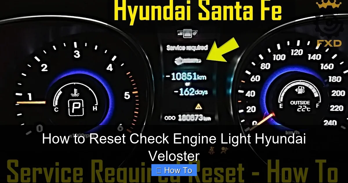 How to Reset Check Engine Light Hyundai Veloster