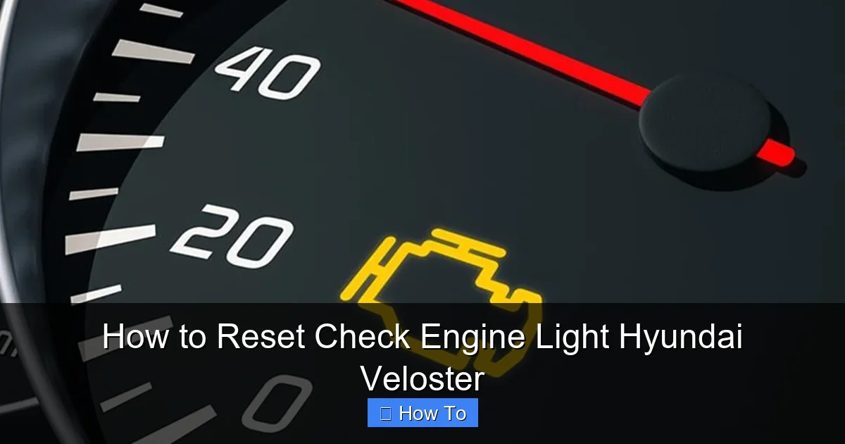 How to Reset Check Engine Light Hyundai Veloster