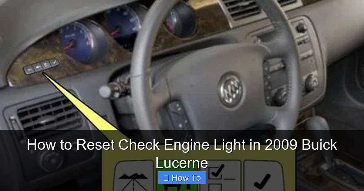 How to Reset Check Engine Light in 2009 Buick Lucerne