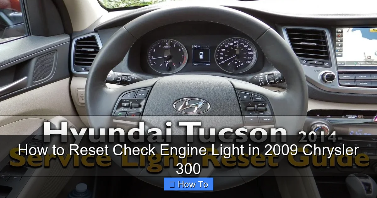 How to Reset Check Engine Light in 2009 Chrysler 300