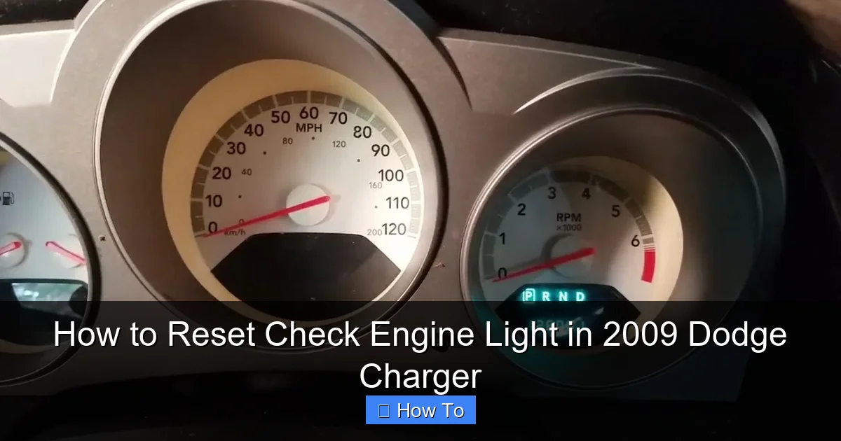 How to Reset Check Engine Light in 2009 Dodge Charger