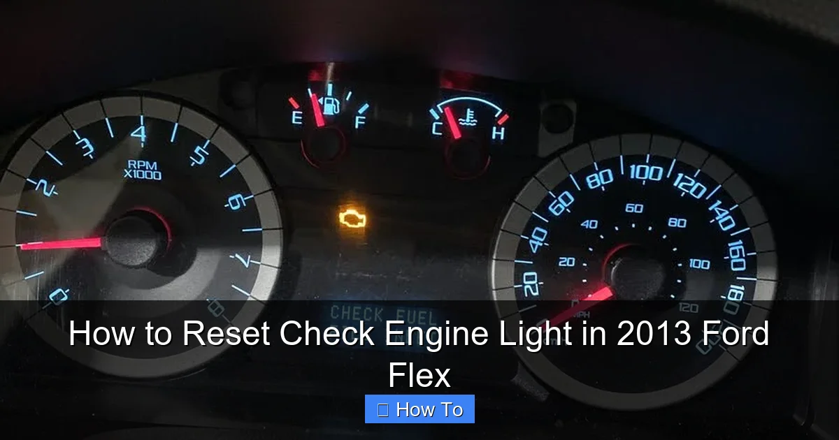 How to Reset Check Engine Light in 2013 Ford Flex