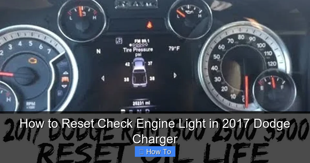 How to Reset Check Engine Light in 2017 Dodge Charger