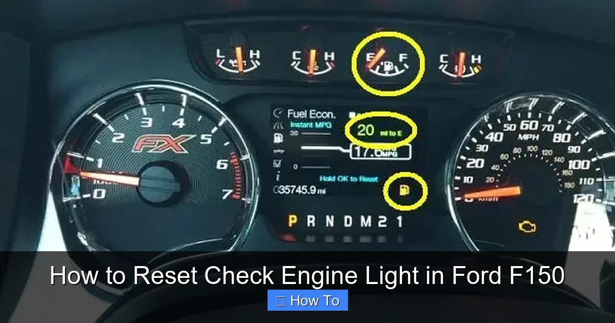 How to Reset Check Engine Light in Ford F150