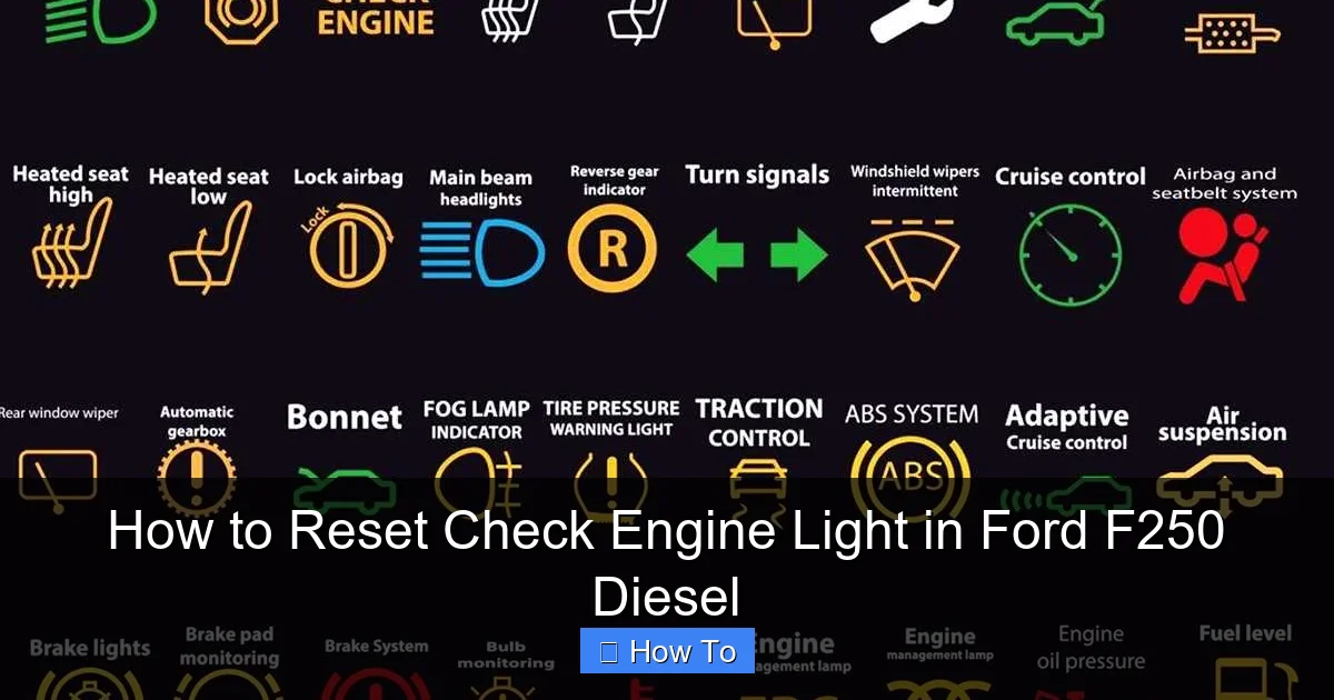 How to Reset Check Engine Light in Ford F250 Diesel