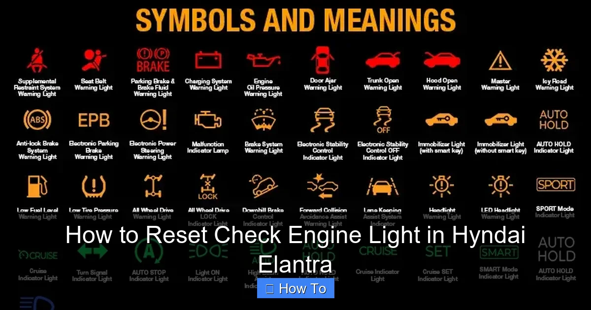 How to Reset Check Engine Light in Hyndai Elantra