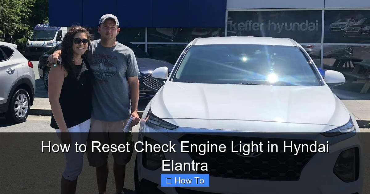 How to Reset Check Engine Light in Hyndai Elantra