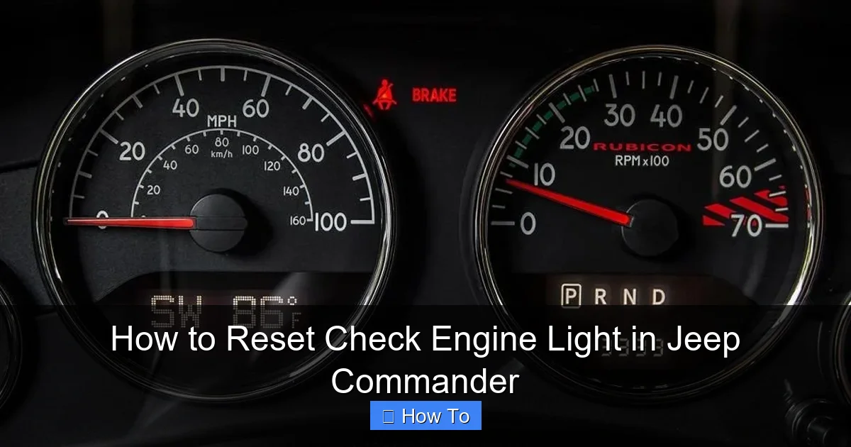 How to Reset Check Engine Light in Jeep Commander