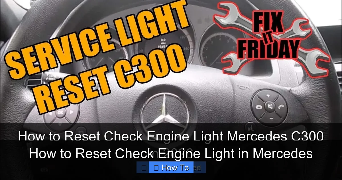 How to Reset Check Engine Light in Mercedes