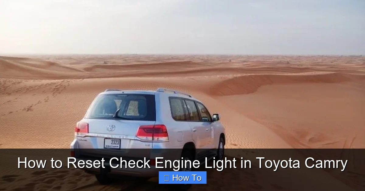 How to Reset Check Engine Light in Toyota Camry