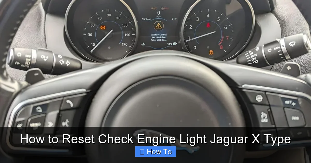 How to Reset Check Engine Light Jaguar X Type