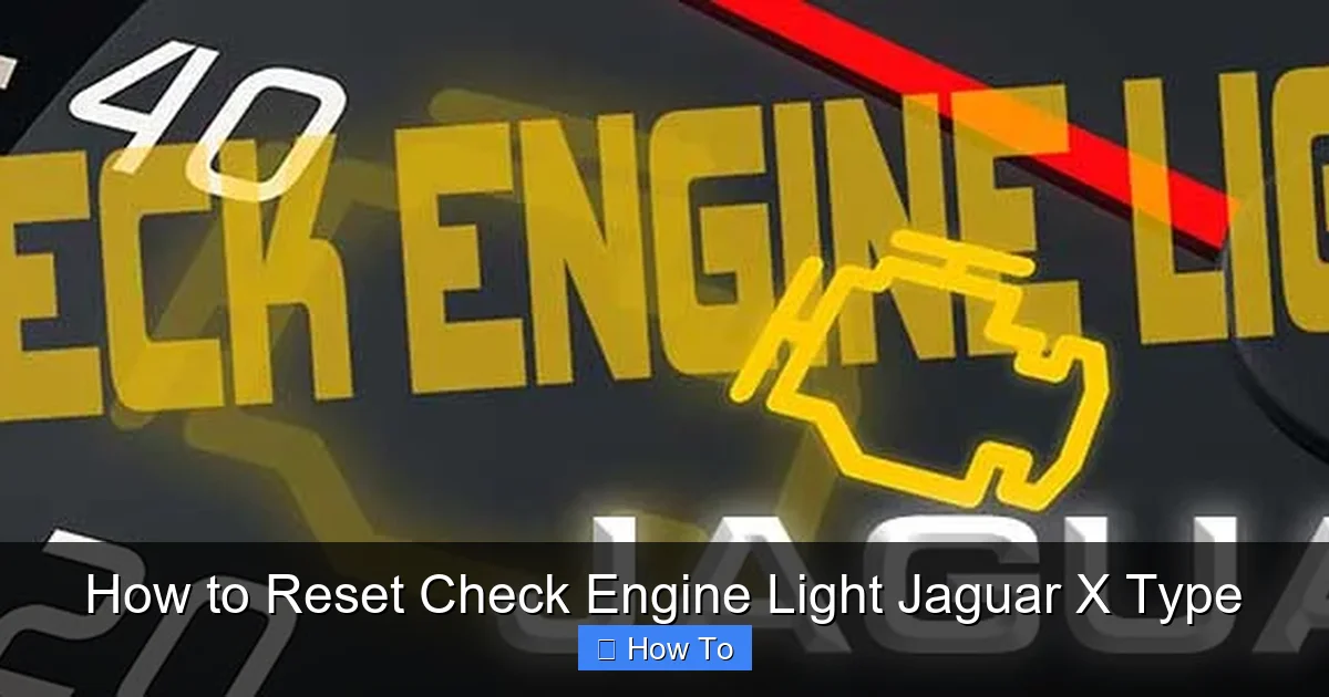 How to Reset Check Engine Light Jaguar X Type
