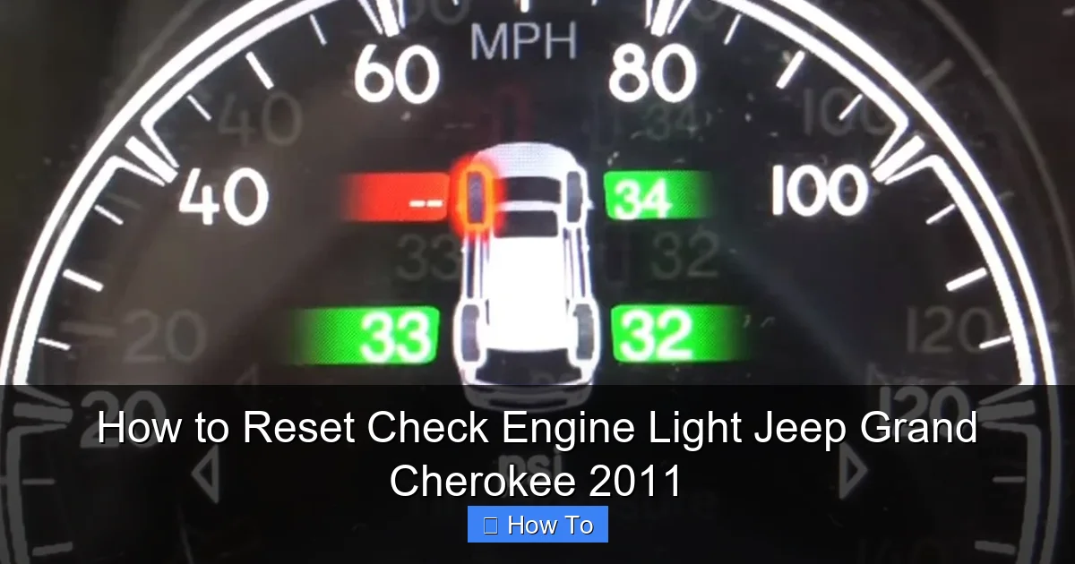 How to Reset Check Engine Light Jeep Grand Cherokee 2011
