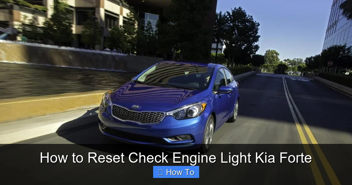 How to Reset Check Engine Light Kia Forte