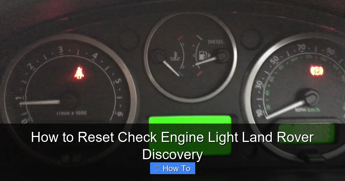How to Reset Check Engine Light Land Rover Discovery