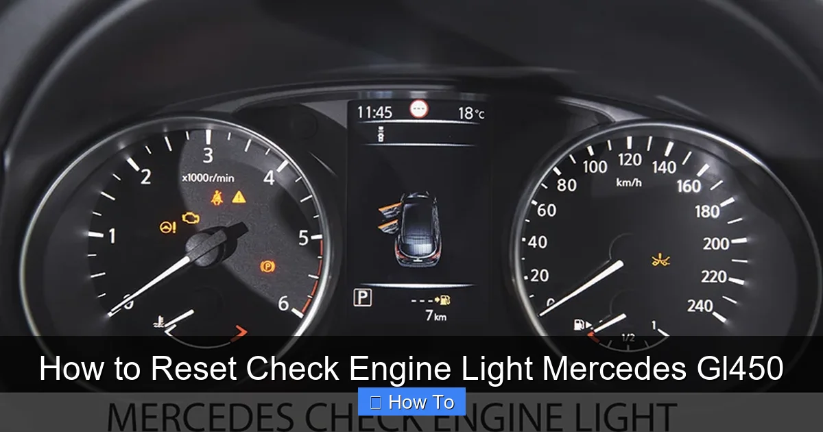 How to Reset Check Engine Light Mercedes Gl450