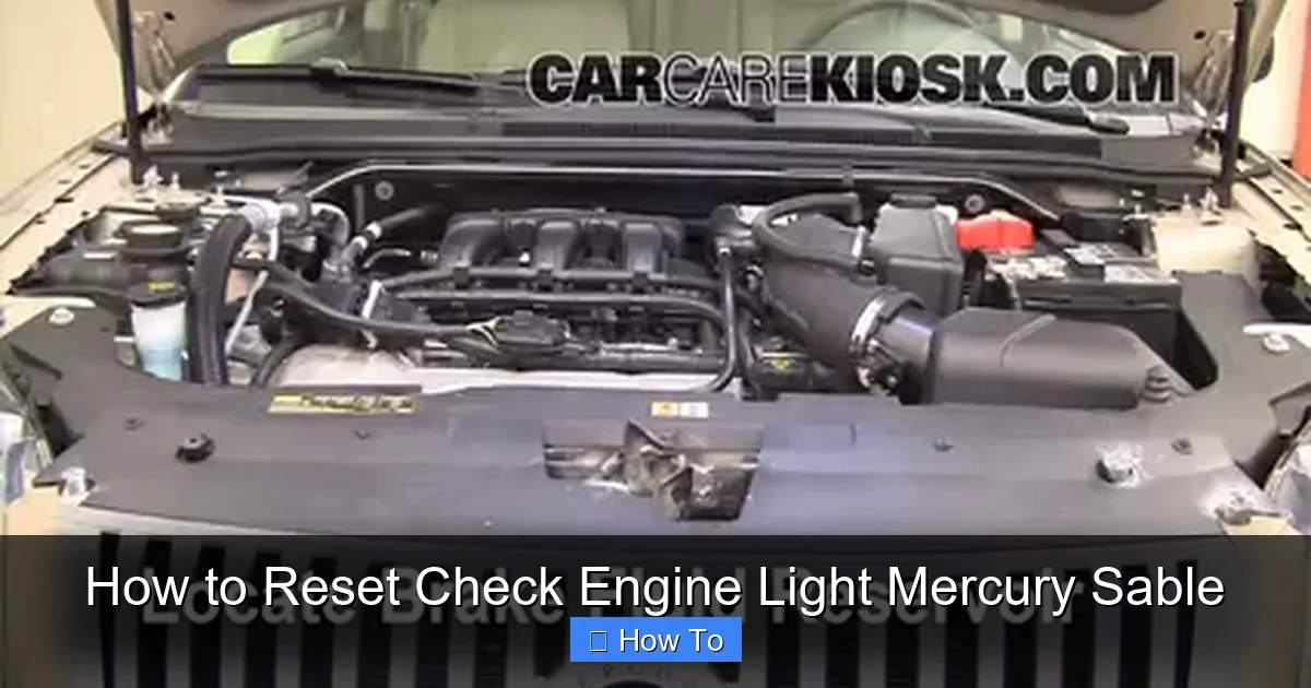 How to Reset Check Engine Light Mercury Sable