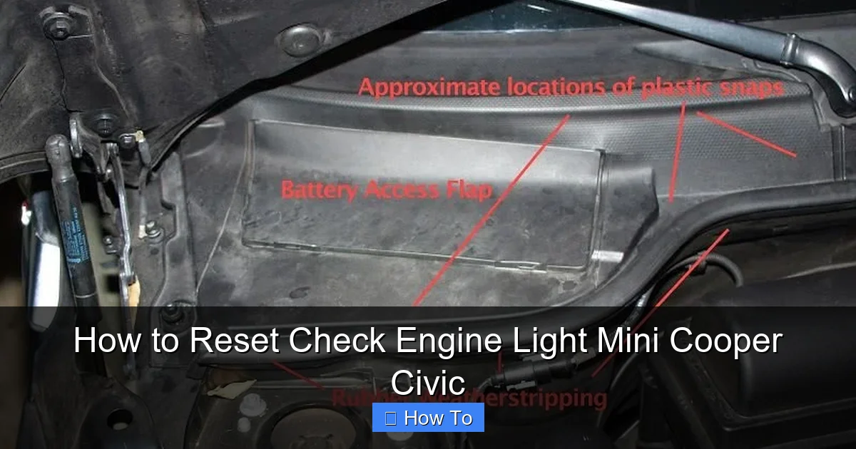 How to Reset Check Engine Light Mini Cooper Civic
