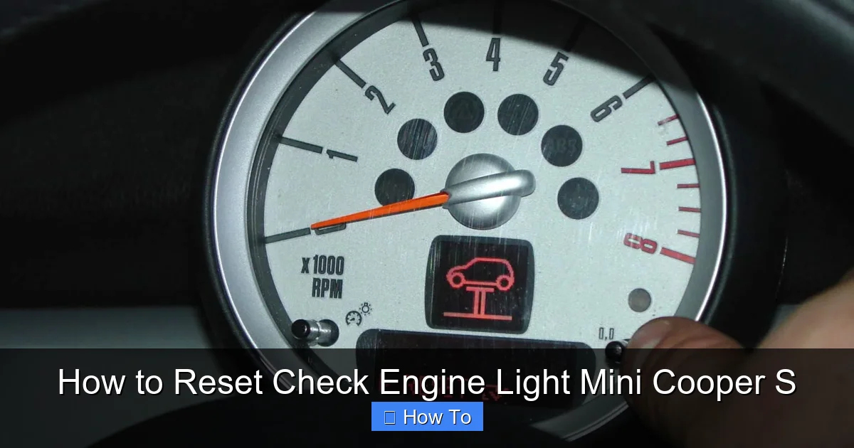 How to Reset Check Engine Light Mini Cooper S