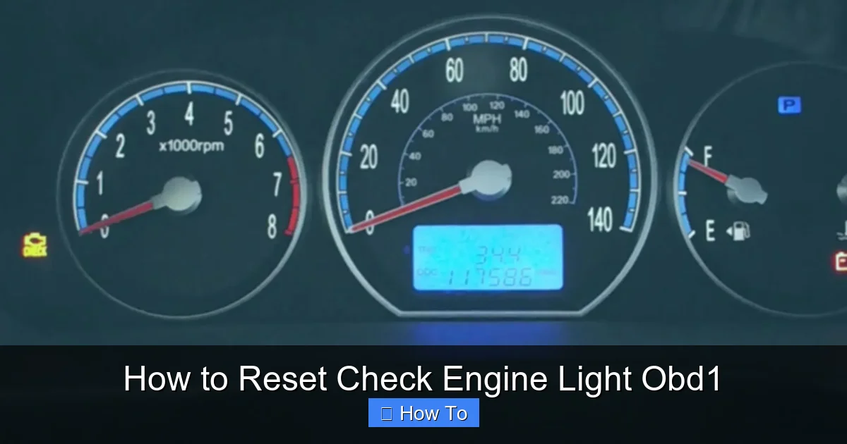 How to Reset Check Engine Light Obd1