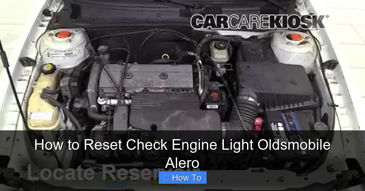 How to Reset Check Engine Light Oldsmobile Alero