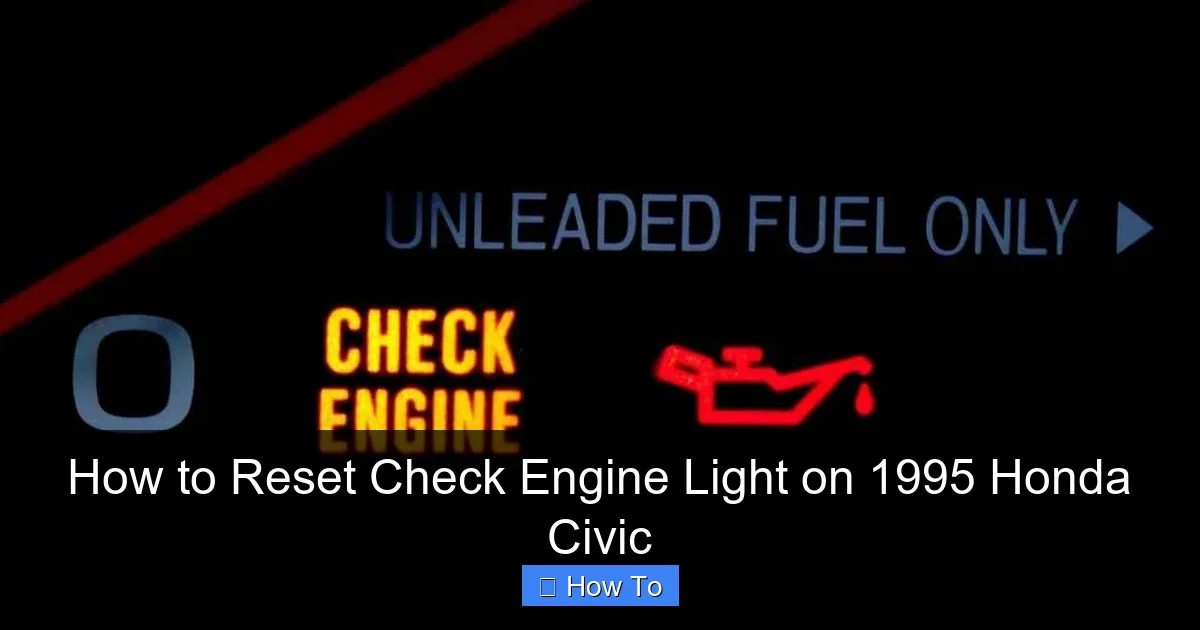 How to Reset Check Engine Light on 1995 Honda Civic