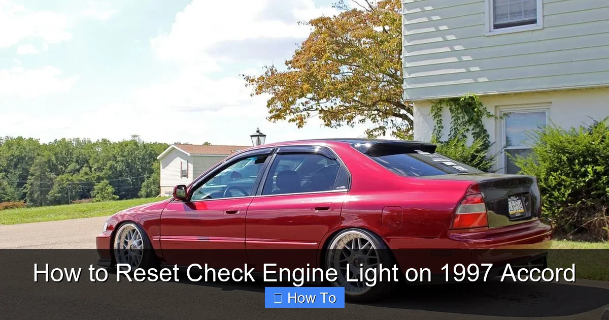 How to Reset Check Engine Light on 1997 Accord
