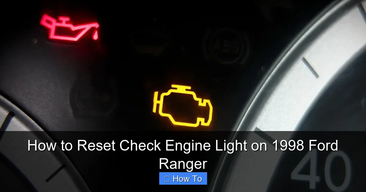 How to Reset Check Engine Light on 1998 Ford Ranger
