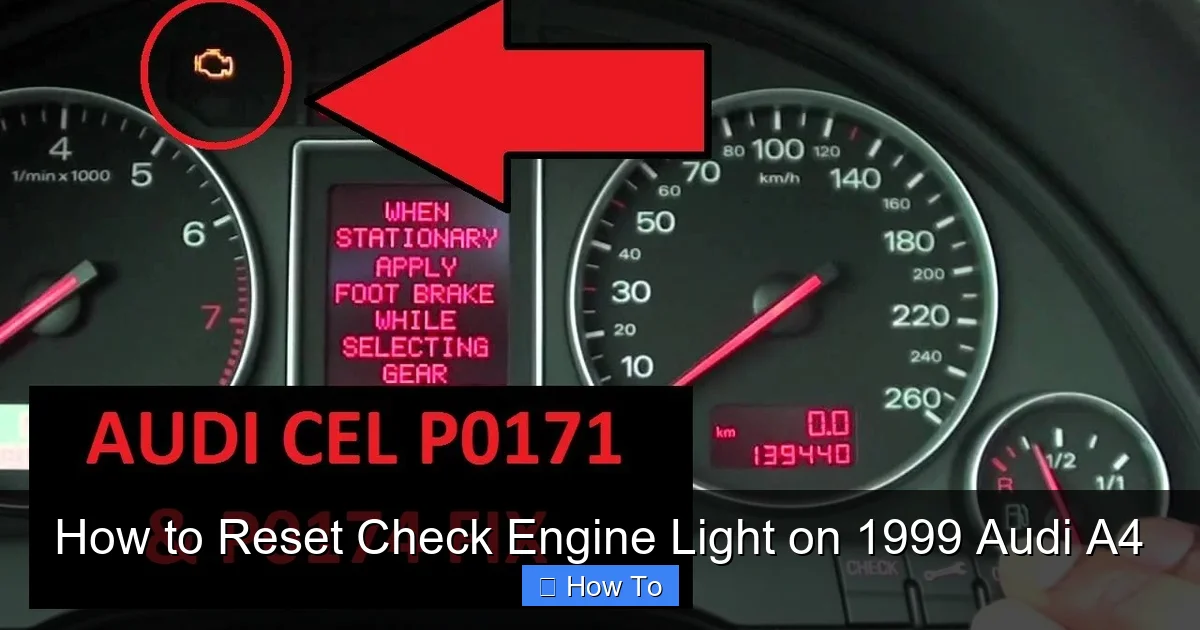 How to Reset Check Engine Light on 1999 Audi A4