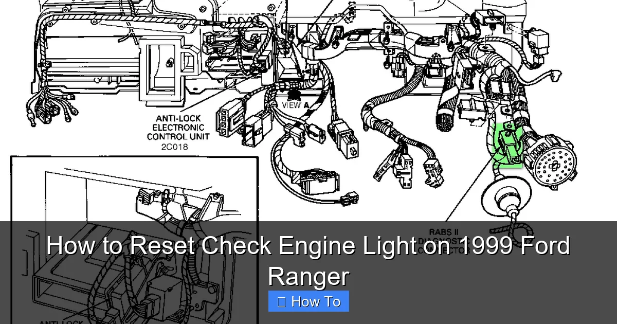 How to Reset Check Engine Light on 1999 Ford Ranger