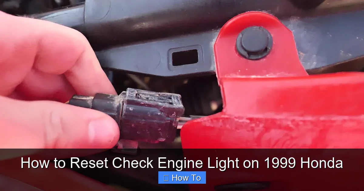 How to Reset Check Engine Light on 1999 Honda