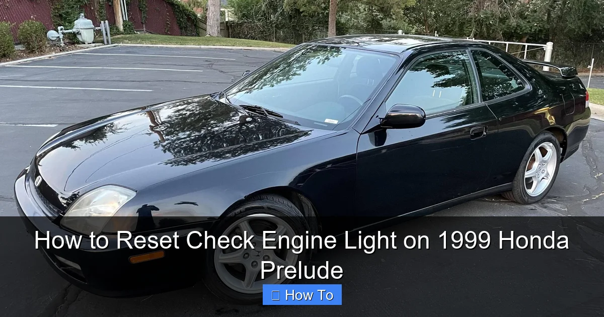 How to Reset Check Engine Light on 1999 Honda Prelude