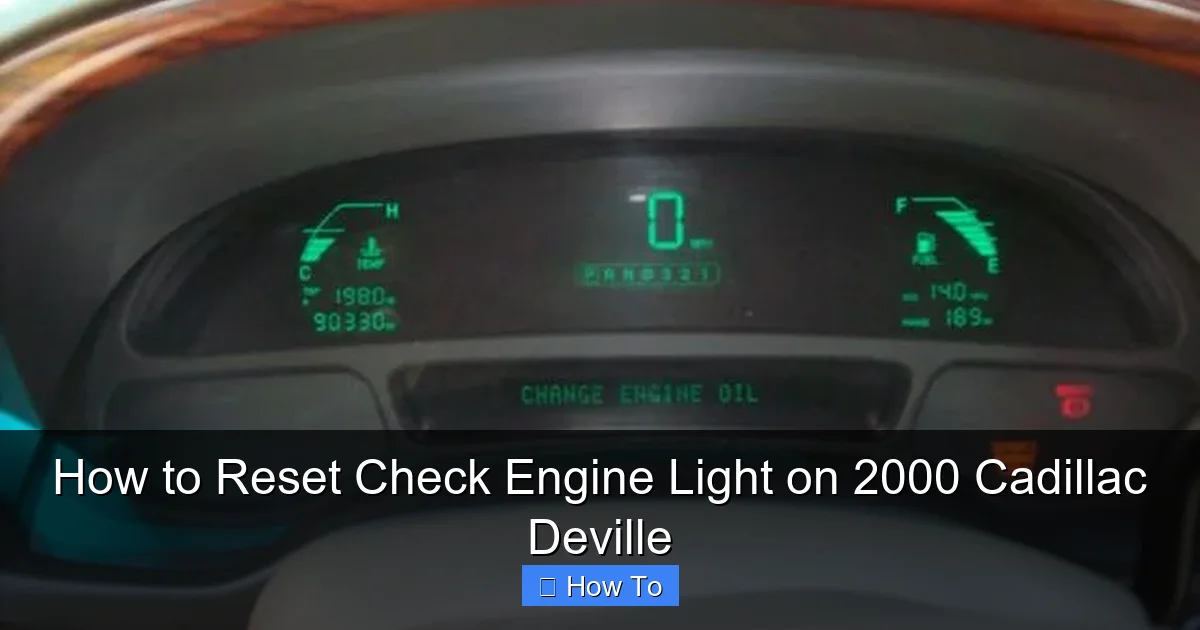 How to Reset Check Engine Light on 2000 Cadillac Deville