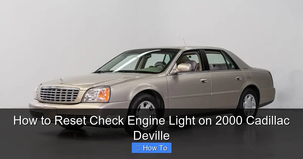 How to Reset Check Engine Light on 2000 Cadillac Deville