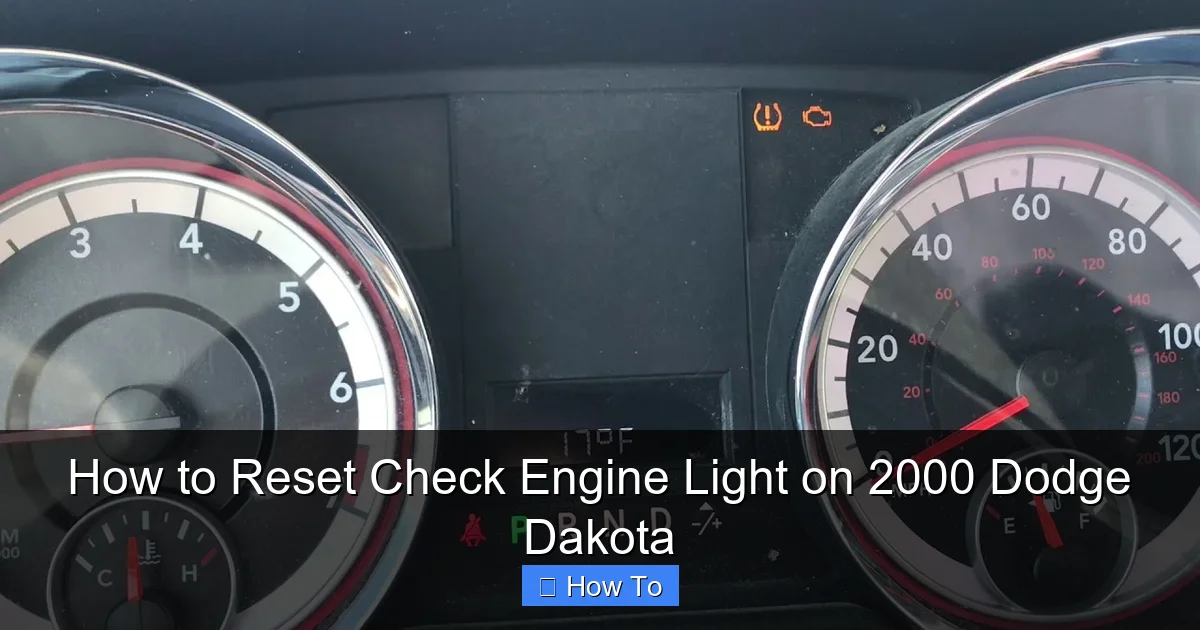 How to Reset Check Engine Light on 2000 Dodge Dakota