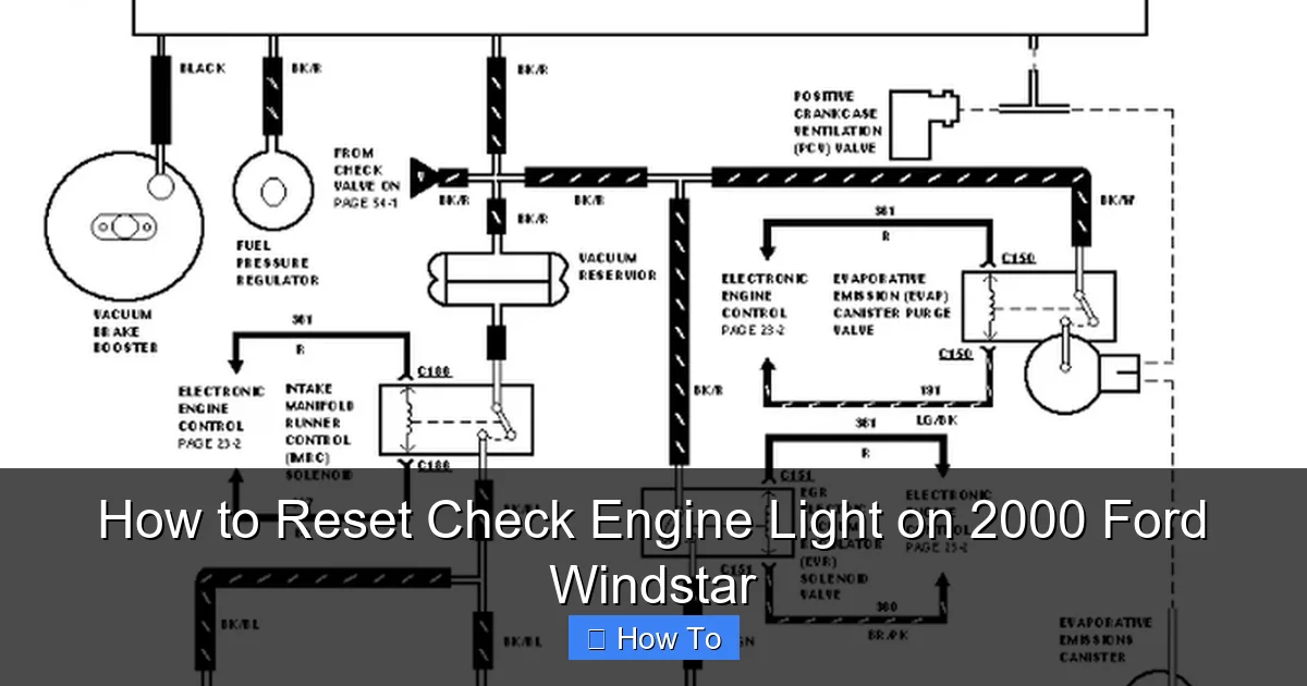 How to Reset Check Engine Light on 2000 Ford Windstar
