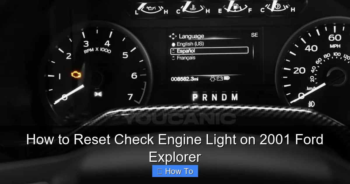 How to Reset Check Engine Light on 2001 Ford Explorer