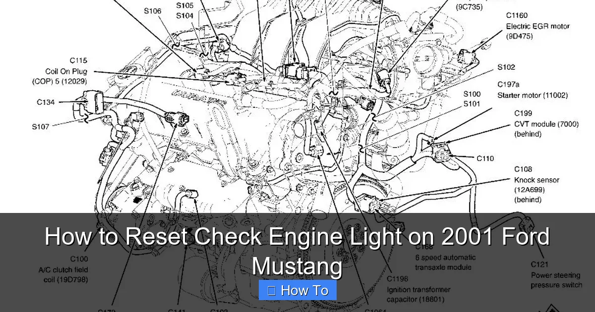 How to Reset Check Engine Light on 2001 Ford Mustang