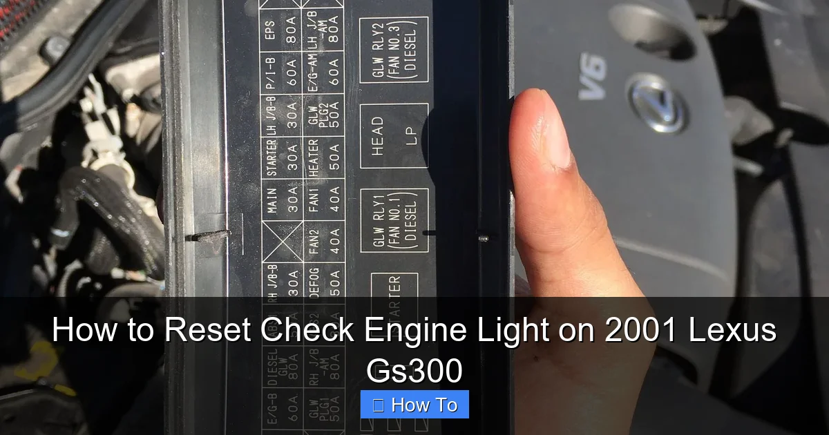 How to Reset Check Engine Light on 2001 Lexus Gs300