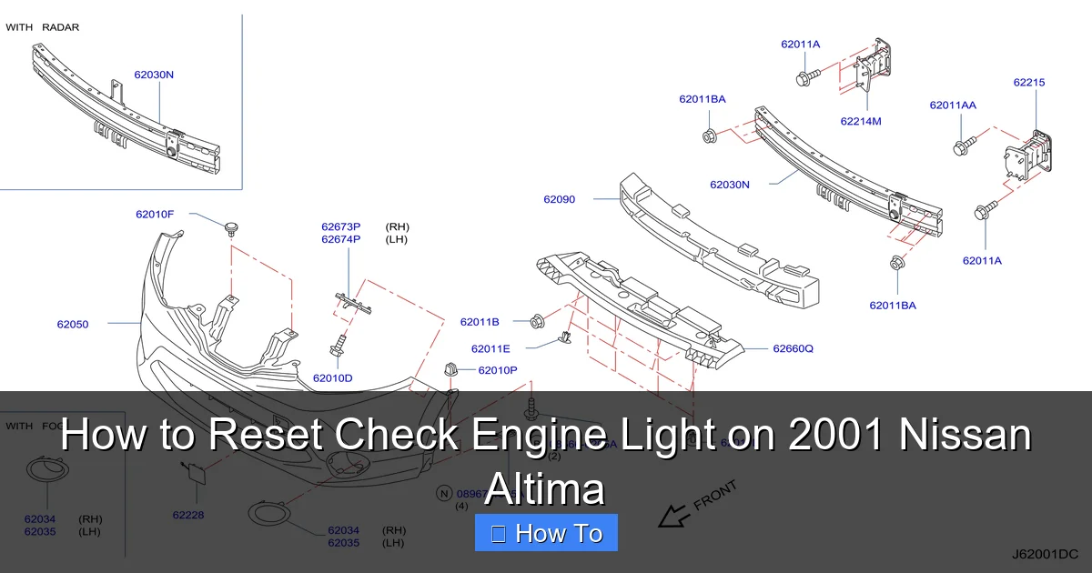 How to Reset Check Engine Light on 2001 Nissan Altima