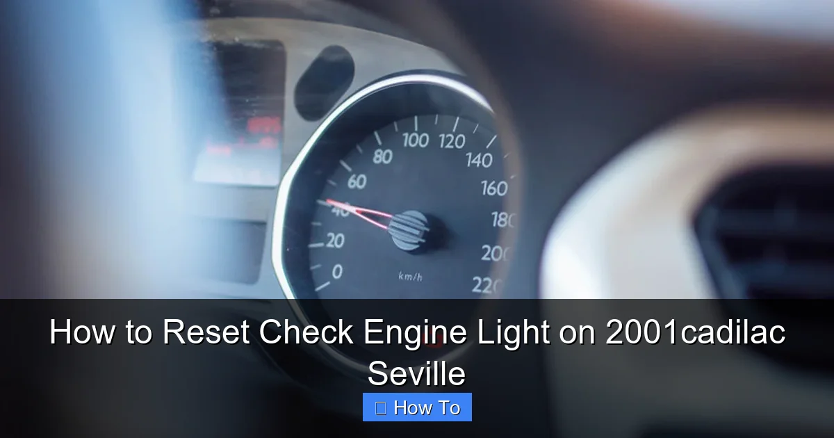 How to Reset Check Engine Light on 2001cadilac Seville