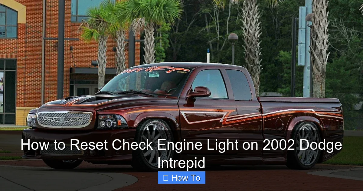 How to Reset Check Engine Light on 2002 Dodge Intrepid