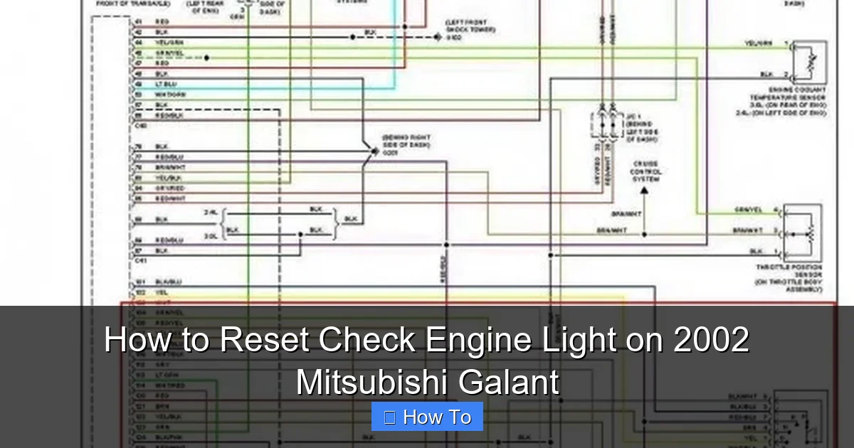 How to Reset Check Engine Light on 2002 Mitsubishi Galant