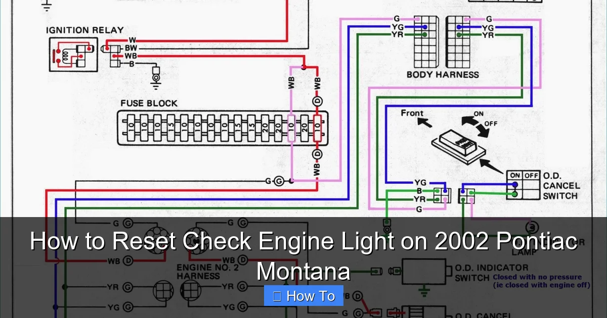 How to Reset Check Engine Light on 2002 Pontiac Montana