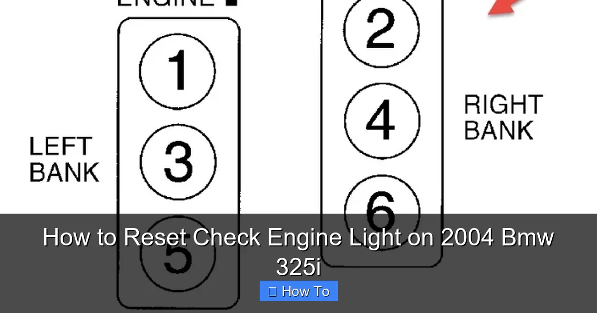 How to Reset Check Engine Light on 2004 Bmw 325i