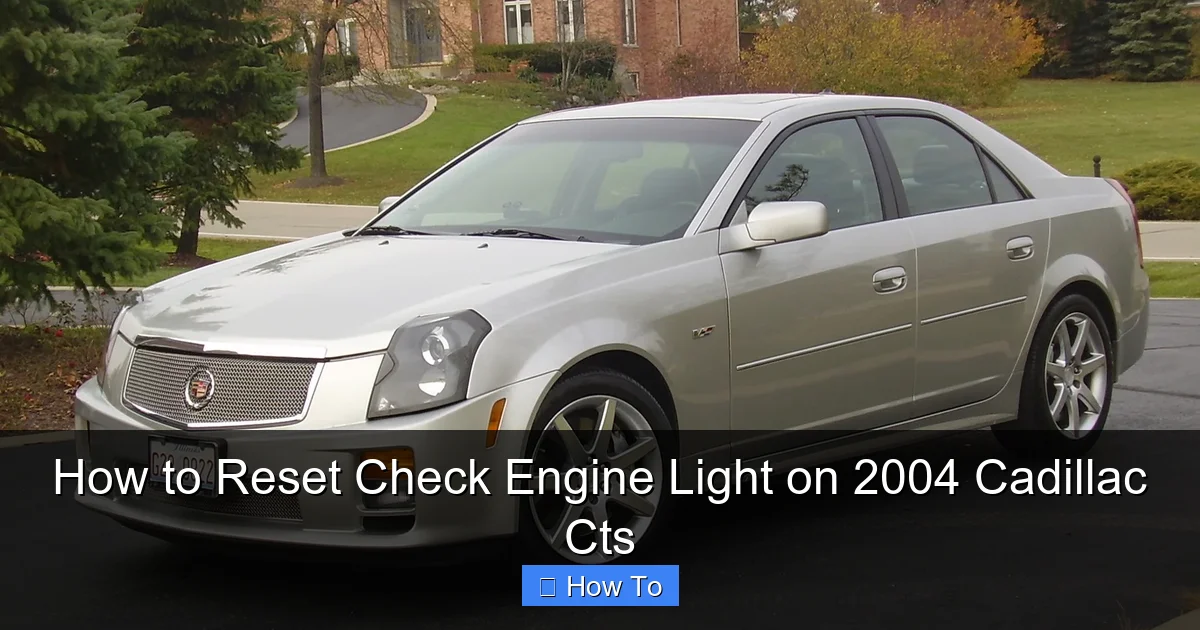 How to Reset Check Engine Light on 2004 Cadillac Cts